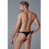 Allure Men String Dentelle Leopard Allure Noir